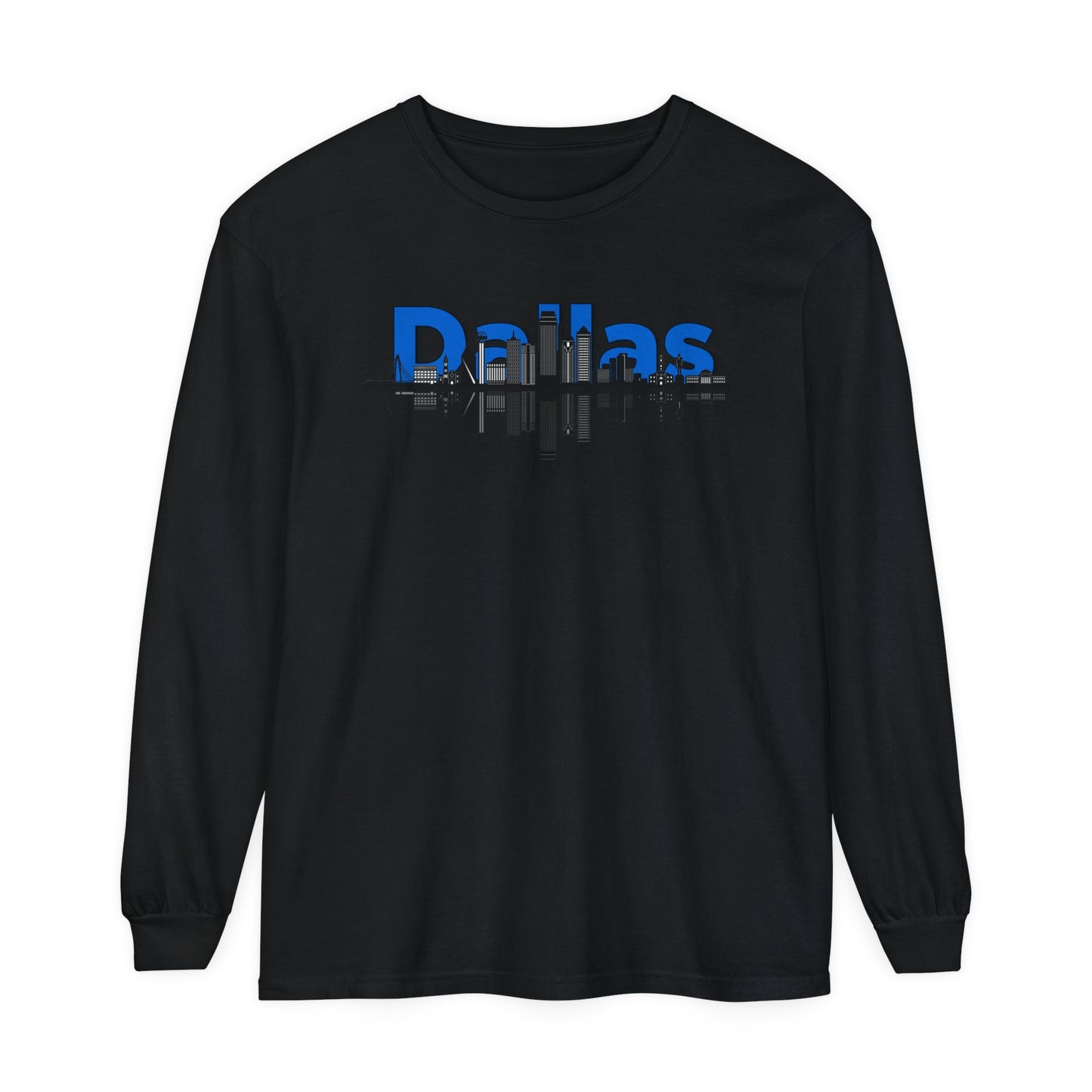 City - Dallas Skyline Long Sleeve Tee