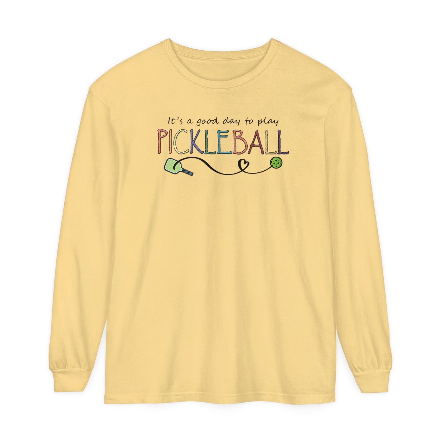 Pickleball - It's a Good Day to Play Pastels Long Sleeve Tee