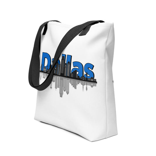 City - Dallas Skyline Tote Bag